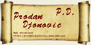 Prodan Đonović vizit kartica